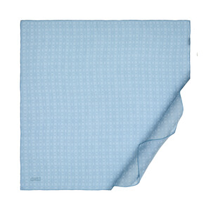 All Seasons Baby Blue Monogram Scarf - Thumbnail