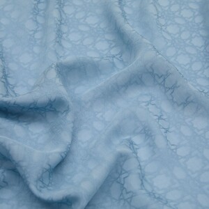 All Seasons Baby Blue Monogram Scarf - Thumbnail