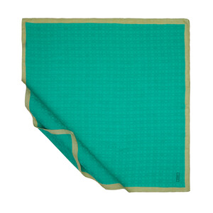 All Seasons Benetton Green Cheetah Monogram Scarf - Thumbnail