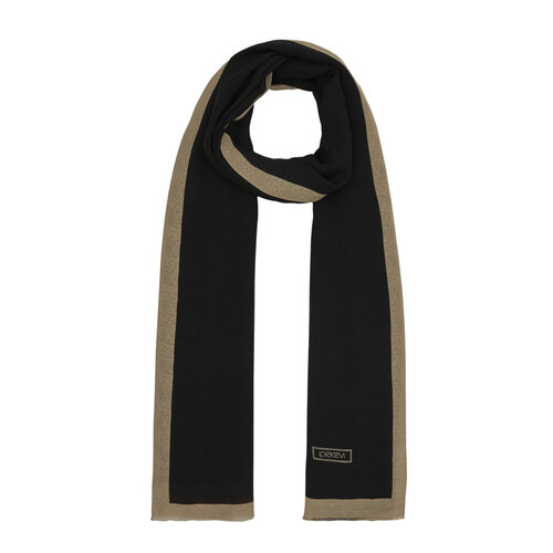 All Seasons Black Beige Monogram Scarf