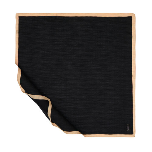 All Seasons Black Beige Monogram Scarf