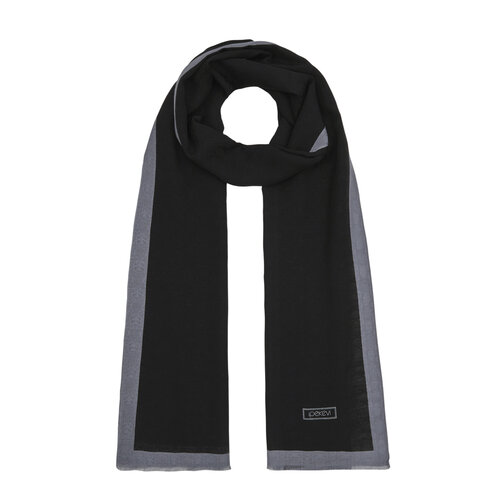 All Seasons Black Grey Monogram Scarf