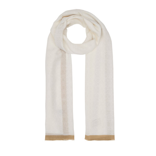 All Seasons Cream Monogram Scarf