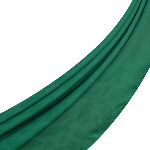 All Seasons Emerald Green Paisley Monogram Scarf - Thumbnail