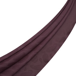 All Seasons Fig Purple Paisley Monogram Scarf - Thumbnail