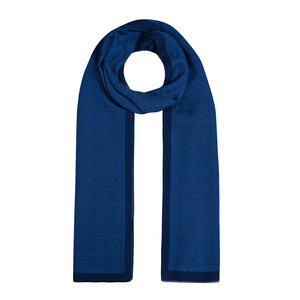 ipekevi - All Seasons Midnight Blue Monogram Scarf (1)