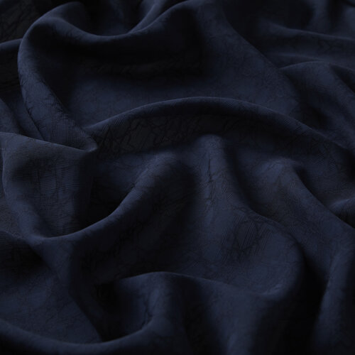 All Seasons Navy Cheetah Monogram Scarf