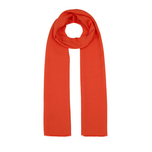 All Seasons Orange Print Monogram Scarf