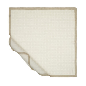 All Seasons Sand White Monogram Scarf - Thumbnail