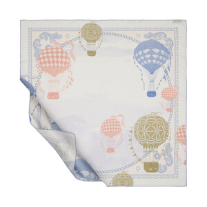 Baby Blue Cappadocia Twill Silk Scarf - Thumbnail