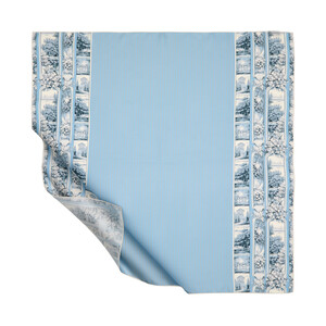 Baby Blue Lake Garda Twill Silk Scarf - Thumbnail