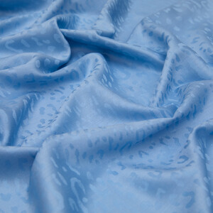 ipekevi - Baby Blue Leopard Jacquard Silk Scarf (1)