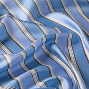 ipekevi - Baby Blue Marine Twill Silk Scarf (1)