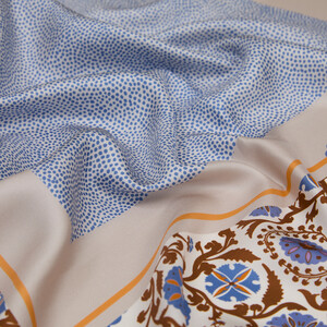  - Baby Blue Mirror Twill Silk Scarf (1)