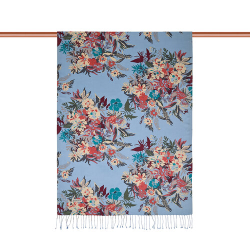 Baby Blue Spring Breeze Print Modal Silk Scarf