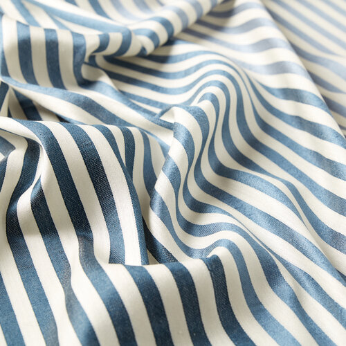 Baby Blue Valor Striped Silk Scarf