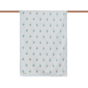 Baby Blue Vintage Wall Cotton Scarf - Thumbnail