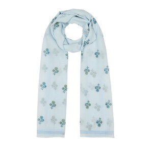 Baby Blue Vintage Wall Cotton Scarf - Thumbnail