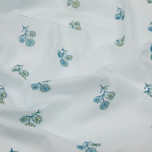 Baby Blue Vintage Wall Cotton Scarf - Thumbnail