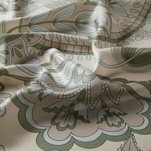 Beige Rebel Ivy Twill Silk Scarf - Thumbnail