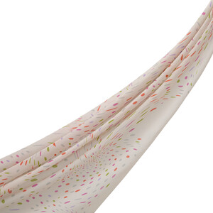 Beige Terrazzo Speckle Cotton Scarf - Thumbnail