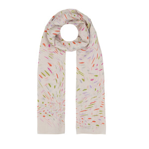 Beige Terrazzo Speckle Cotton Scarf - Thumbnail