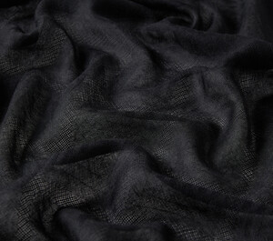 Black Diamond Wool Silk Scarf - Thumbnail