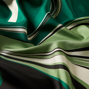 ipekevi - Black Green Lav Twill Silk Scarf (1)