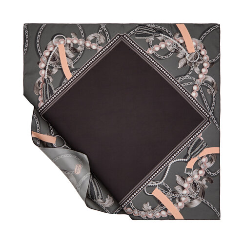 Black Jevelry Box Twill Silk Scarf