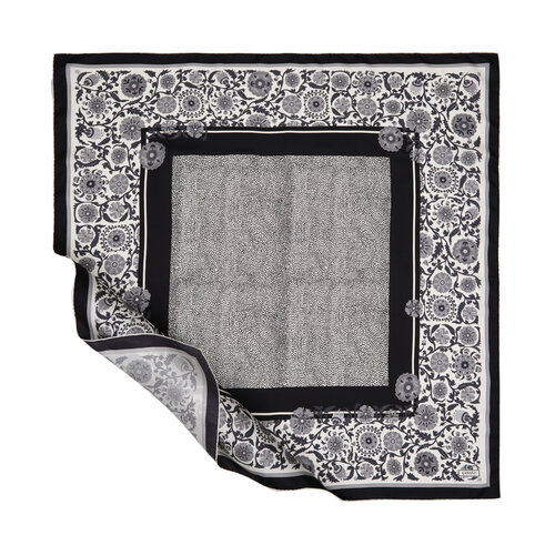 Black Mirror Twill Silk Scarf