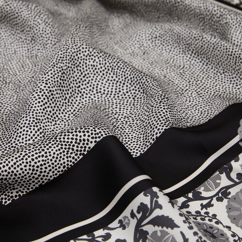 Black Mirror Twill Silk Scarf