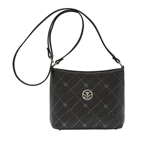 Black Monogram Long Handle Tote Bag