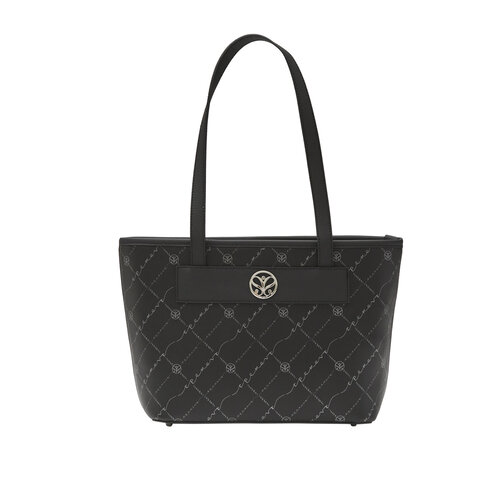 Black Monogram Tote Bag