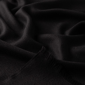 Black Patterned Cashmere Prime Scarf - Thumbnail