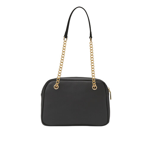 Black Plain Chain Detailed Shoulder Bag