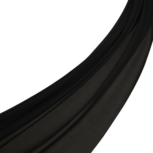 Black Plain Cotton Scarf 