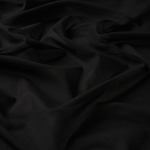 Black Plain Cotton Scarf 