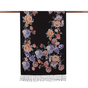 ipekevi - Black Royal Dream Print Silk Scarf (1)