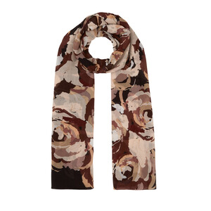 Black Soulful Blooms Cotton Scarf - Thumbnail