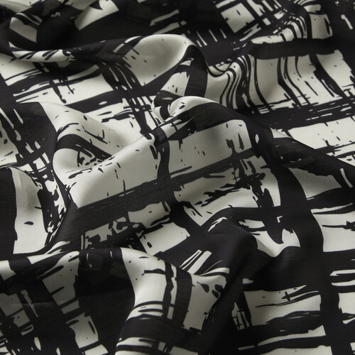 Black White Dilemma Cotton Rayon Scarf