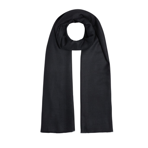 Black Wool Silk Scarf