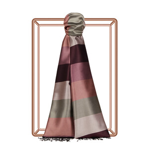 Block Striped Silk Scarf Model 09 - Thumbnail