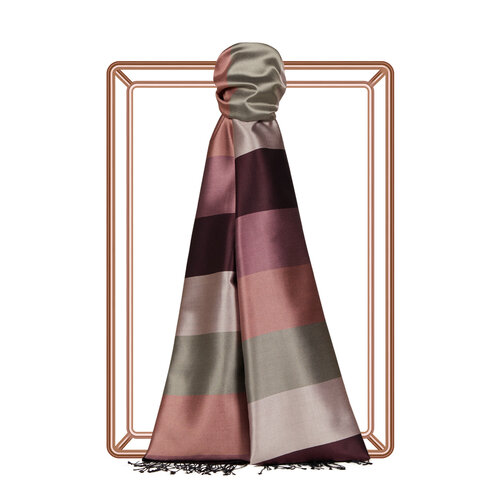 Block Striped Silk Scarf Model 09