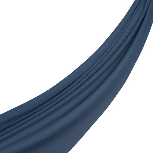 Blue Plain Cotton Scarf