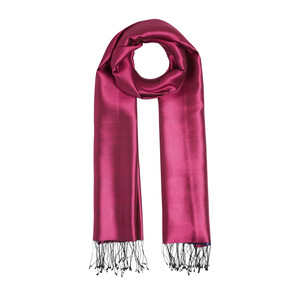 Bougainvillea Sax Reversible Silk Scarf - Thumbnail