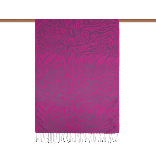 Bougainvillea Zebra Jacquard Silk Scarf