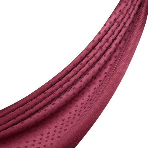 Boysenberry Polka Wool Silk Scarf