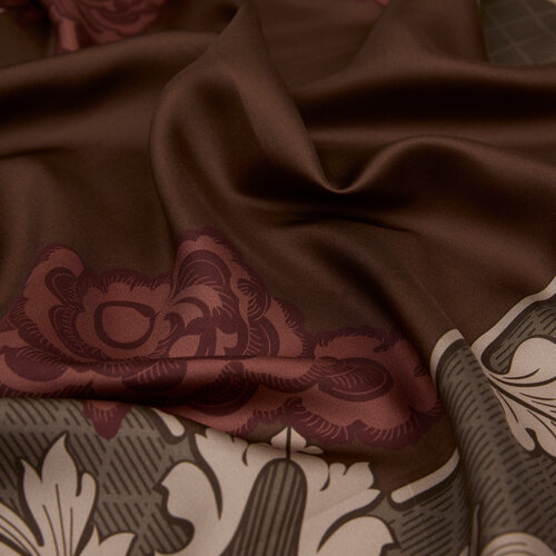 Brown Beykoz Twill Silk Scarf