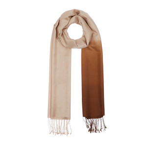 Brown Gradient Silk Scarf - Thumbnail