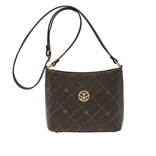 Brown Monogram Long Handle Tote Bag